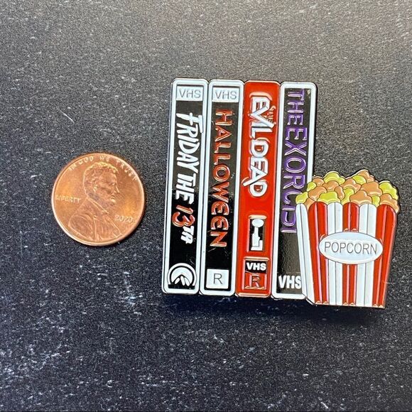 Horror Movie Night Enamel Pin/ Brooch Lapel - Picture 3 of 6